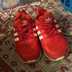 adidas Kids Red and White Sneakers